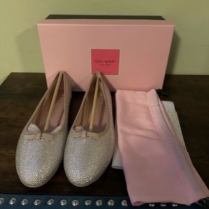 Kate Spade - Clover Pave Flats (10.5, Hay) w/ original box and dust bag